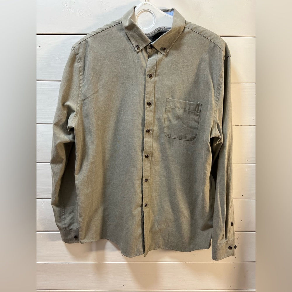 RUE SAINT-PATRICK Grey Beige Button-Up Shirt XL